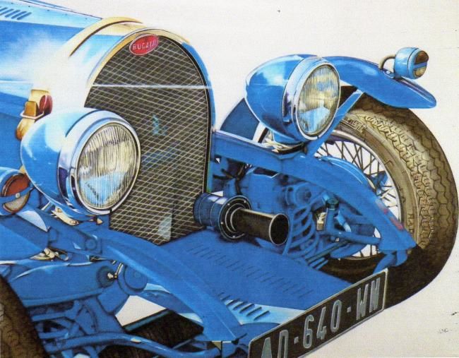 Peinture intitulée "Bugatti" par M'Do, Œuvre d'art originale