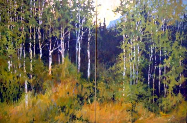 Painting titled "Approaching Mt. Rob…" by Mike Dendy, Original Art, Oil