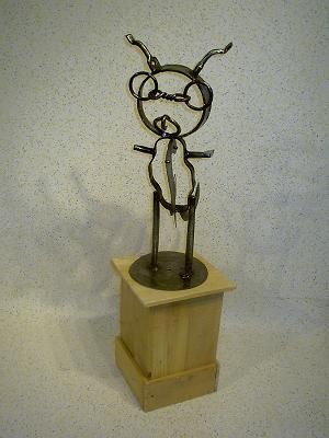Sculpture intitulée "sympa" par Marc De Zutter, Œuvre d'art originale, Métaux