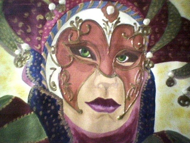 Pintura titulada "Masque de Vénice" por Morgana Das Fadas, Obra de arte original