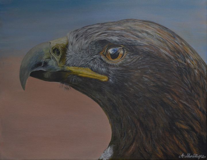 Peinture intitulée "Eagle" par Muradov, Œuvre d'art originale, Huile