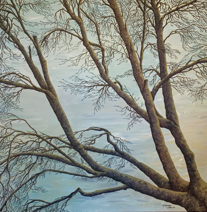 Pintura titulada "“INVIERNO”" por M.Domarco, Obra de arte original, Acrílico