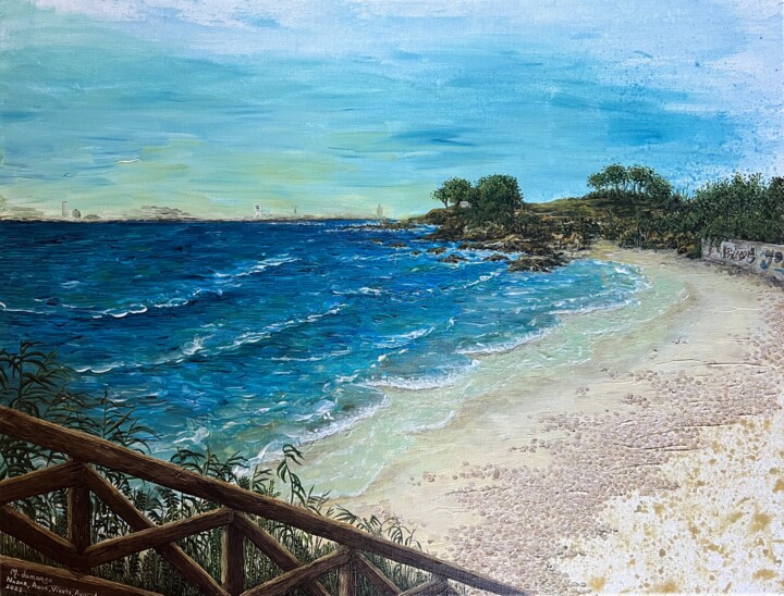 Painting titled "«NADAR AGUA VIENTO…" by M.Domarco, Original Artwork, Acrylic