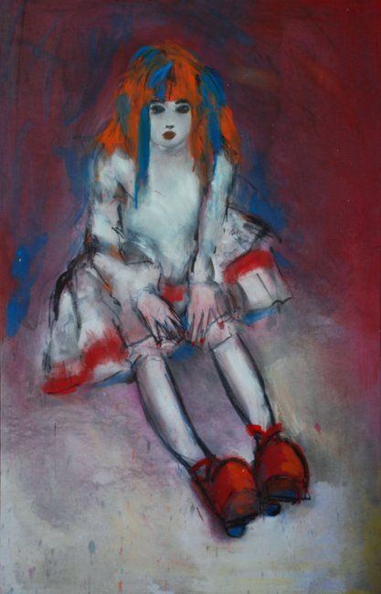 Painting titled "Cosplayers lolita" by Mathieu Drié, Original Artwork