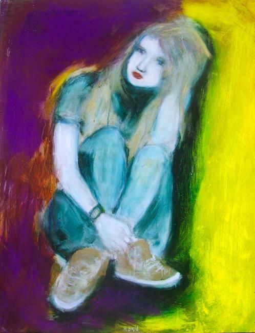 Painting titled "Miss pause blingbli…" by Mathieu Drié, Original Artwork