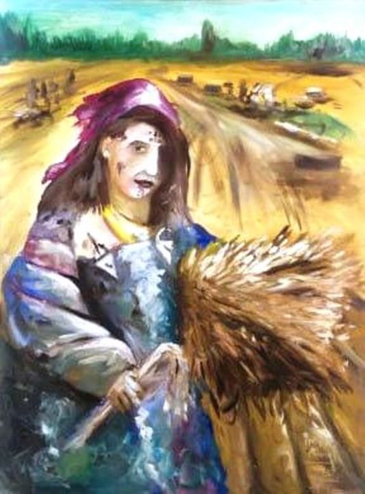 Painting titled "Halfa" by Med Akram Khouja, Original Artwork, Oil