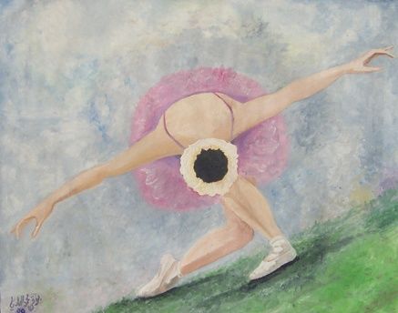 Pittura intitolato "danceuse" da Med Elhadi Bouguerra, Opera d'arte originale