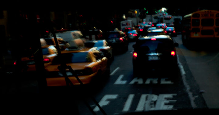 Photography titled "TaxiBlur_1" by Mediafuser, Original Artwork, Digital Photography