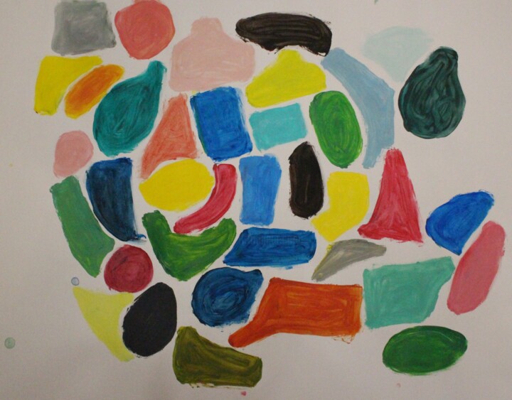 Schilderij getiteld "test-of-colors.jpg" door Ruben Perez, Origineel Kunstwerk, Acryl