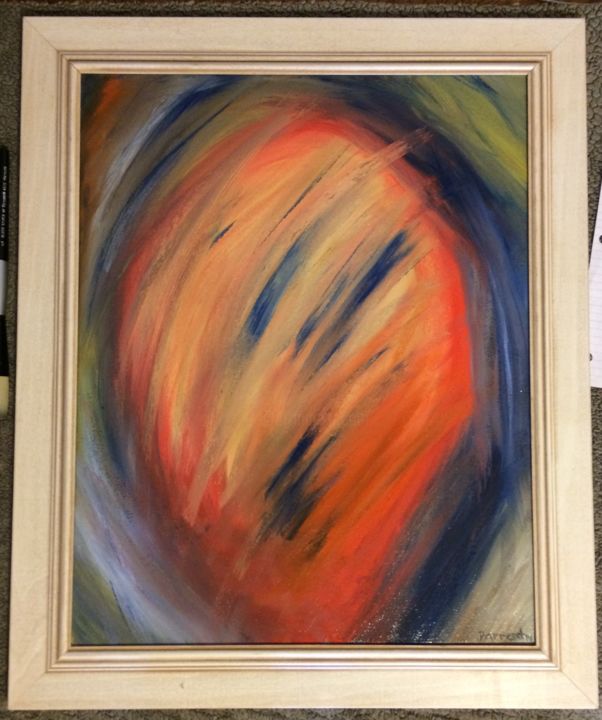 Painting titled ""The Scream" inspir…" by Megan Parrent, Original Artwork, Oil
