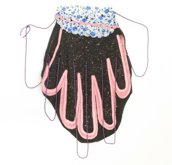 Arte textil titulada "MILLENNIAL PINK" por Megan Stroech, Obra de arte original
