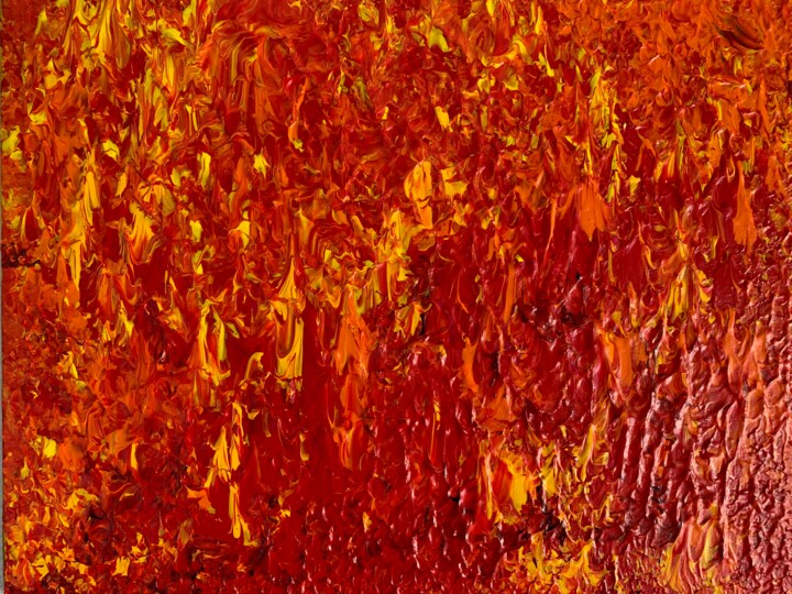 Peinture intitulée "FLAMME" par Patrice Bontemps, Œuvre d'art originale, Acrylique