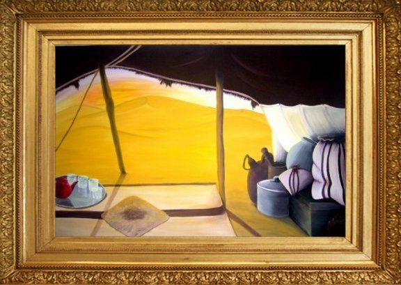 Pintura intitulada "Chez les nomades" por Mehdi Niro, Obras de arte originais, Acrílico