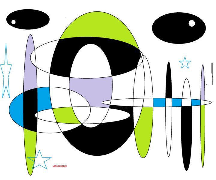 Arts numériques intitulée "dessin numerique" par Mehdi Bdn, Œuvre d'art originale, Travail numérique 2D