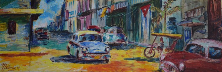 绘画 标题为“Série voitures anci…” 由Meiling Alvarez Marquez, 原创艺术品, 丙烯