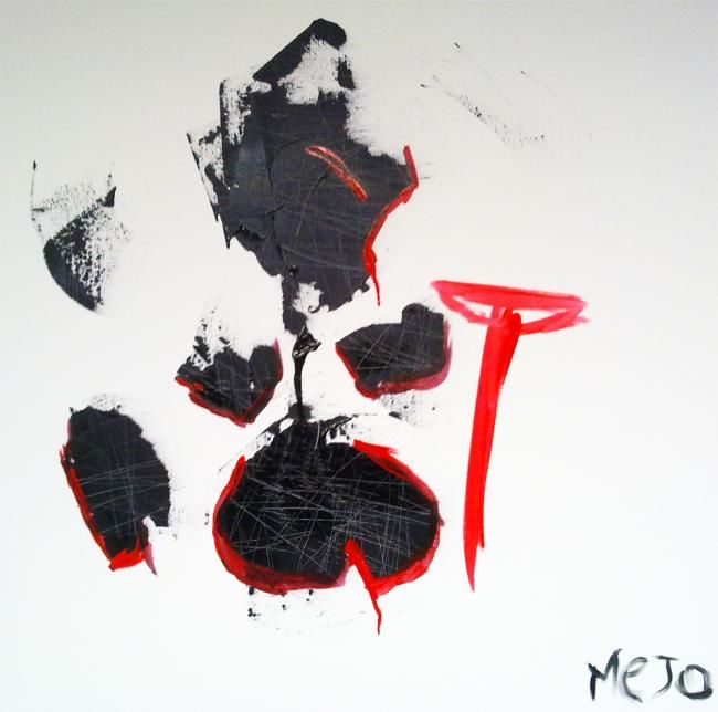 「drummer」というタイトルの絵画 Mejo Informal Art Contemporary Artによって, オリジナルのアートワーク, オイル