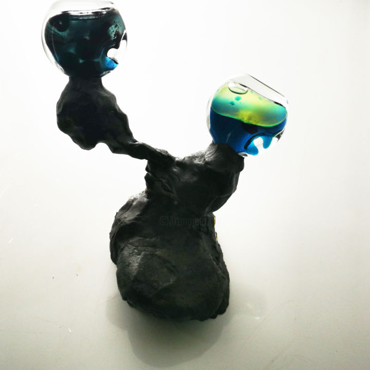 Escultura intitulada "Ergonomie intellect…" por Mel Lesbats, Obras de arte originais, Argila do polímero