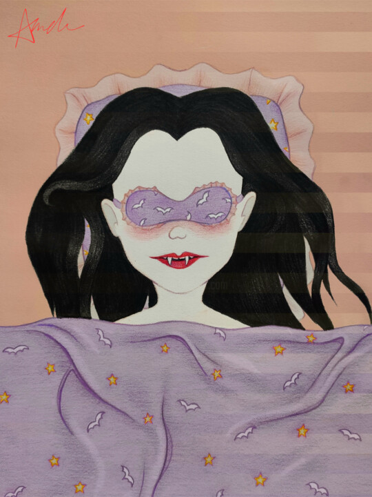 Dibujo titulada "Sleep" por Mela, Obra de arte original, Lápiz