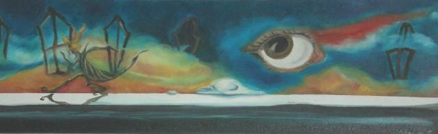 Peinture intitulée "I dream of Uyuni" par Mela, Œuvre d'art originale
