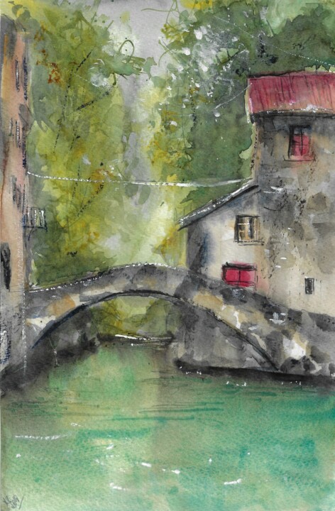 Das Alte Haus Am See Painting By Melanie Kempkes Artmajeur