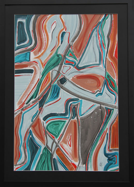 Painting titled ""Vif Cubisme" / "Vi…" by Melanie Maquinay, Original Artwork, Acrylic