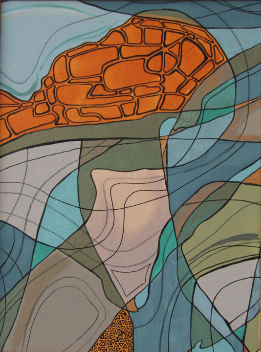 Schilderij getiteld ""Vincent1" (1 sur 2…" door Melanie Maquinay, Origineel Kunstwerk, Acryl