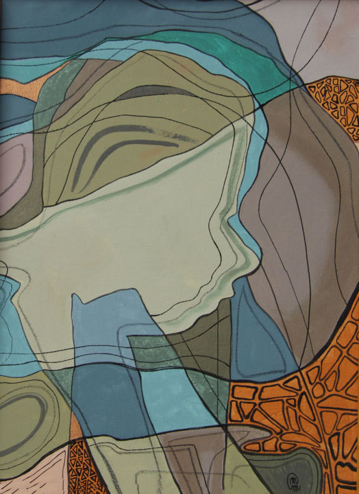 Peinture intitulée ""Vincent 2" (2 de 2…" par Melanie Maquinay, Œuvre d'art originale, Acrylique
