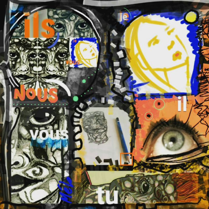 Digital Arts titled "" je, tu, il..."" by Mélo, Original Artwork, Digital Painting