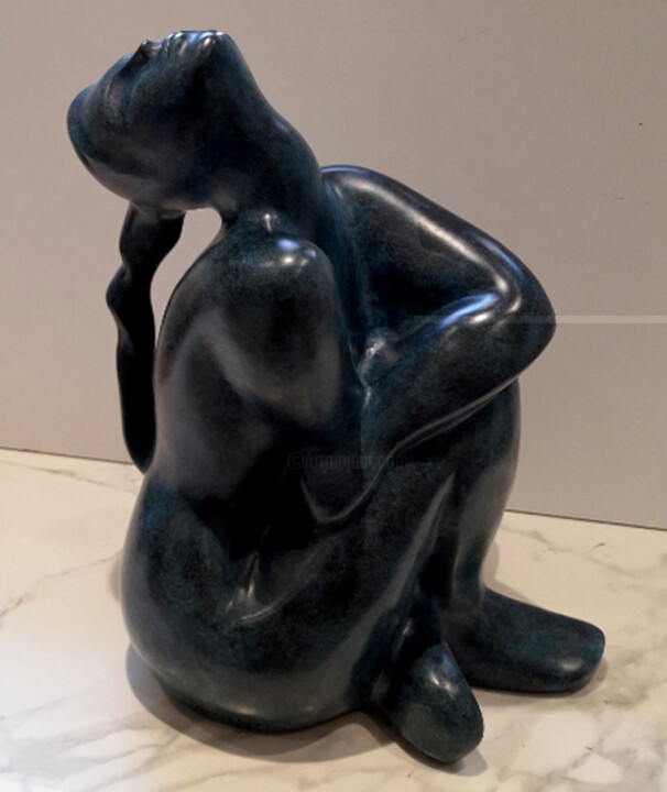 Скульптура под названием "SOUFFLE CELESTE" - Melanie Quentin, Подлинное произведение искусства, Бронза
