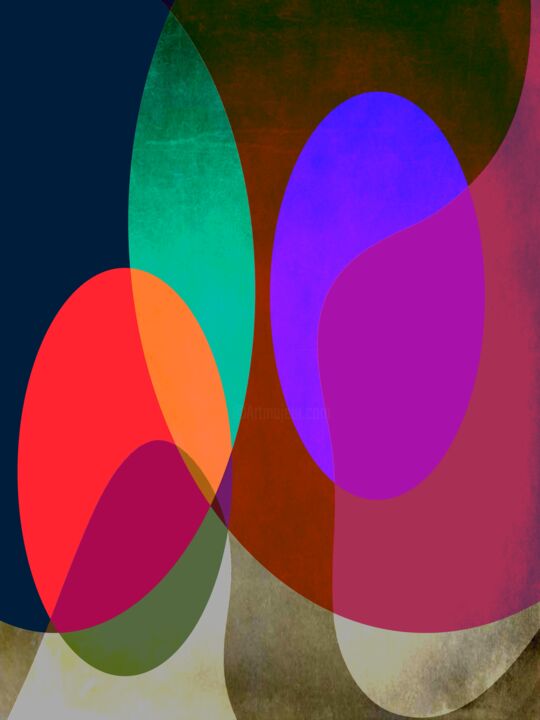 Grafika cyfrowa / sztuka generowana cyfrowo zatytułowany „around” autorstwa Mel Cheriegate, Oryginalna praca, Malarstwo cyfr…