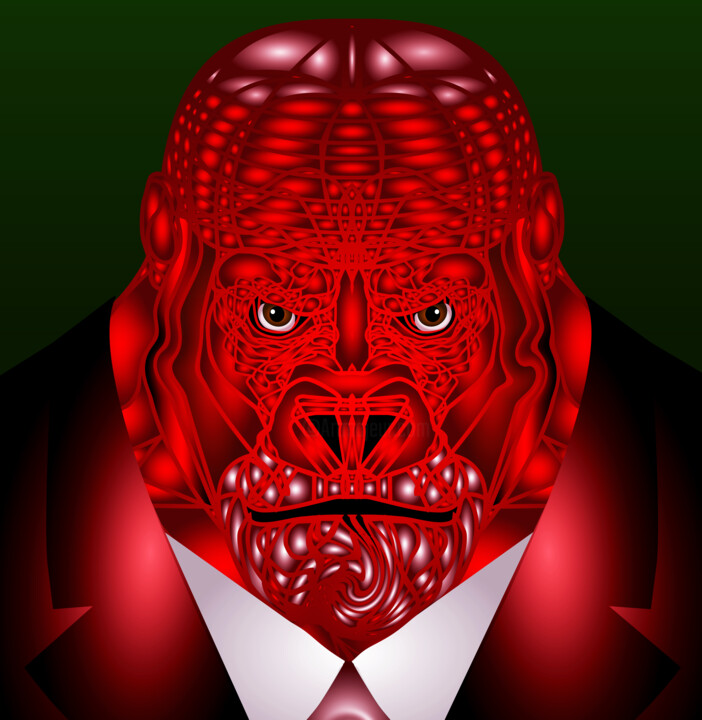 Digital Arts titled "business gorilla" by Melih Suad Kocabıçak, Original Artwork, 2D Digital Work