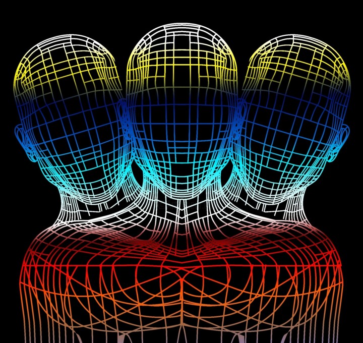 Digital Arts titled "linear men" by Melih Suad Kocabıçak, Original Artwork, 2D Digital Work