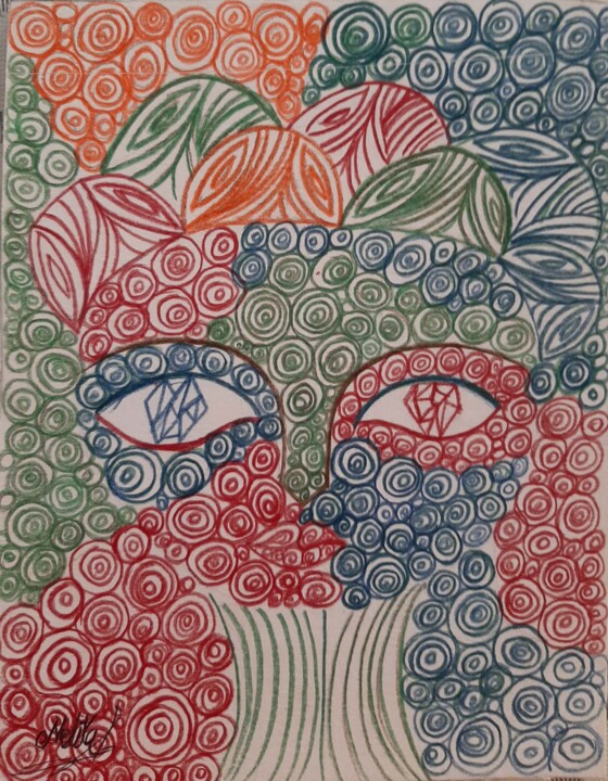 Peinture intitulée "Neutral" par Melika Cheraji, Œuvre d'art originale, Crayon