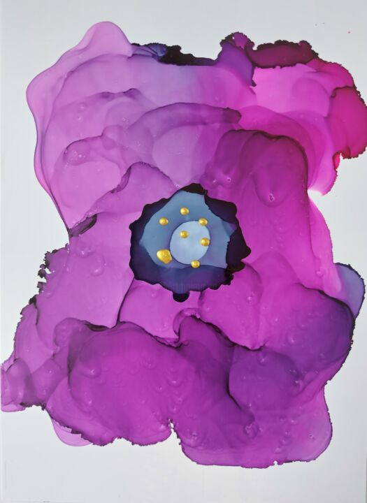 "Çiçek" başlıklı Tablo Meli̇Ke Kara tarafından, Orijinal sanat, Mürekkep