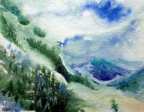 Картина под названием "La Vanoise" - Melinda Torok, Подлинное произведение искусства, Масло