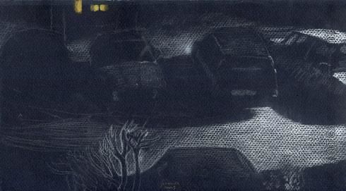 Рисунок под названием "Night II" - Melinda Torok, Подлинное произведение искусства, Другой