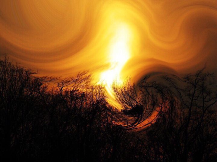 摄影 标题为“Swirled sunset” 由Meline White, 原创艺术品, 数码摄影