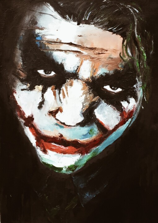 Painting titled "Joker" by Melisea, Original Artwork, Oil