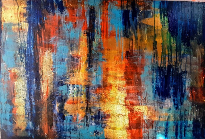 Картина под названием "Copper" - Melissa Hoskins, Подлинное произведение искусства, Акрил