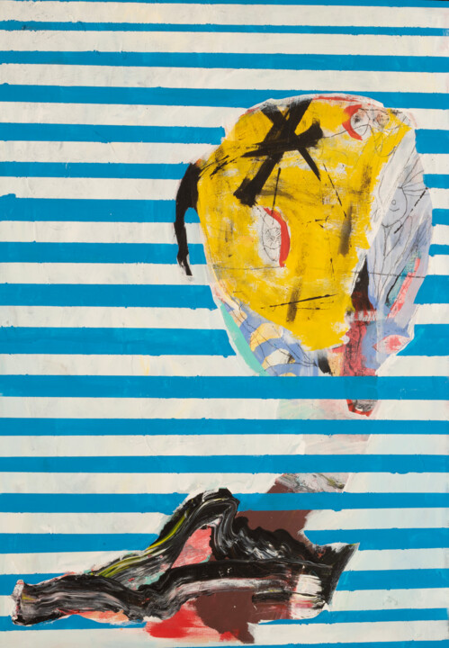 Peinture intitulée "Snail Dog" par Melissa Monroe, Œuvre d'art originale, Acrylique Monté sur Panneau de bois