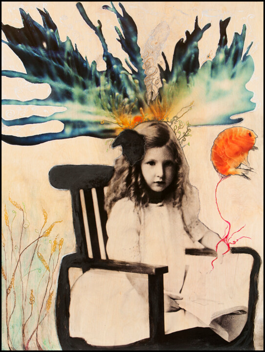 Collages getiteld "Dolly et son gammar…" door Melissa Roussel, Origineel Kunstwerk