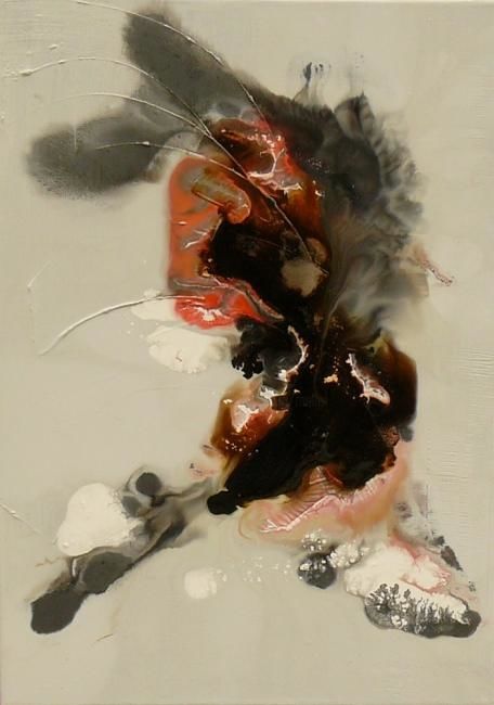 Malerei mit dem Titel "FUSION" von Melle, Original-Kunstwerk, Öl