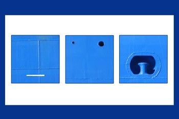 Photographie intitulée "Trois bleus" par Anne Barroil, Œuvre d'art originale,