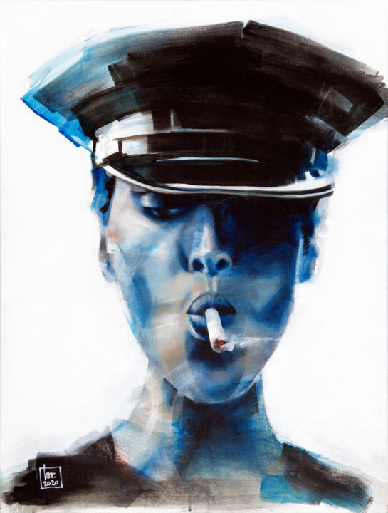 Painting titled "Smoke Me" by Bruno Mellis, Original Art, Acrylic