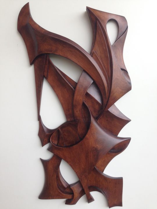 Sculpture titled "Pano" by Melor Verulidze, Original Artwork, Wood