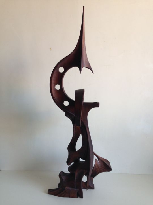Sculpture titled "Decorative composit…" by Melor Verulidze, Original Artwork, Wood