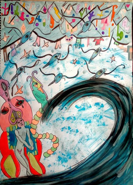"El sueño" başlıklı Resim Amel Amel tarafından, Orijinal sanat, Pastel