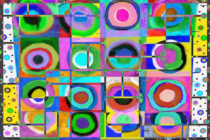 Arts numériques intitulée "Mondrian by Kandins…" par Melty, Œuvre d'art originale, Peinture numérique