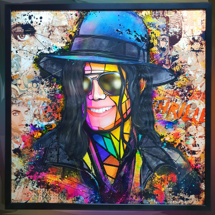 Painting titled "King Of PoP.jpg" by Melvyn Barros, Original Artwork