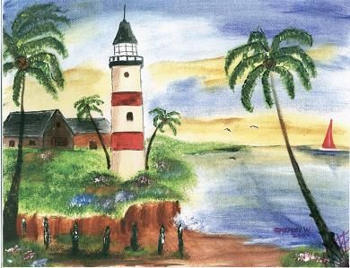 Digital Arts titled "Lighthouse Between…" by Memory Webb, Original Artwork